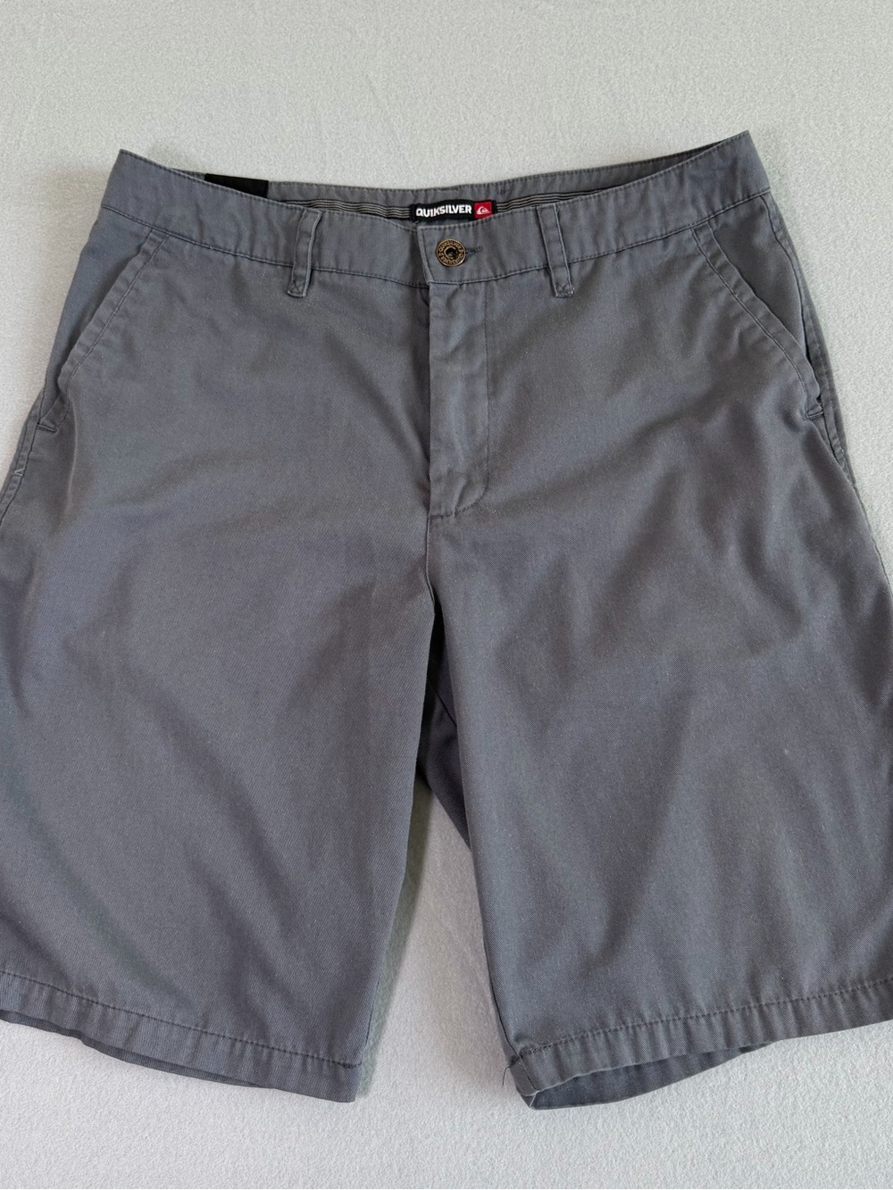 Quiksilver Men's Charcoal Flat-Front Shorts